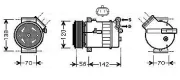 Kompressor, Klimaanlage 12 V AVA Clever Choice SBAK067