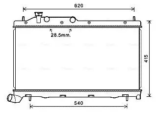 Kühler, Motorkühlung AVA QUALITY COOLING SU2105 Bild Kühler, Motorkühlung AVA QUALITY COOLING SU2105