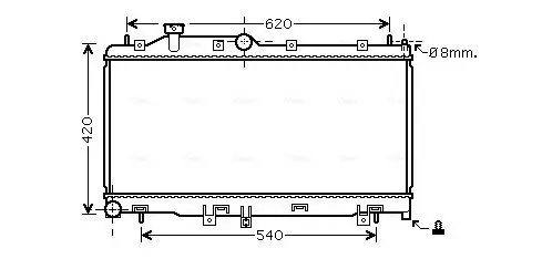 Kühler, Motorkühlung AVA QUALITY COOLING SUA2072