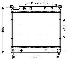 Kühler, Motorkühlung AVA QUALITY COOLING SZ2025 Bild Kühler, Motorkühlung AVA QUALITY COOLING SZ2025