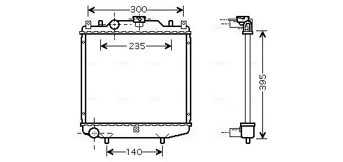 Kühler, Motorkühlung AVA QUALITY COOLING SZ2028 Bild Kühler, Motorkühlung AVA QUALITY COOLING SZ2028