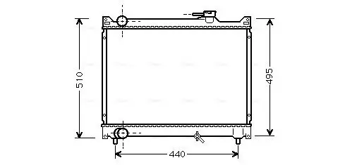 Kühler, Motorkühlung AVA QUALITY COOLING SZ2046 Bild Kühler, Motorkühlung AVA QUALITY COOLING SZ2046