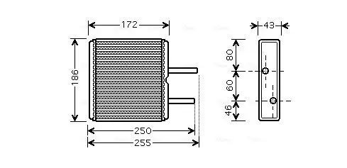 Wärmetauscher, Innenraumheizung AVA QUALITY COOLING SZ6080