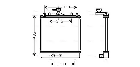 Kühler, Motorkühlung AVA QUALITY COOLING SZA2061 Bild Kühler, Motorkühlung AVA QUALITY COOLING SZA2061