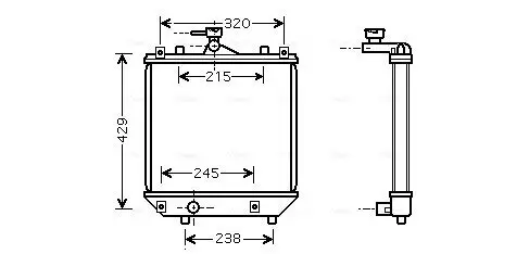 Kühler, Motorkühlung AVA QUALITY COOLING SZA2064 Bild Kühler, Motorkühlung AVA QUALITY COOLING SZA2064