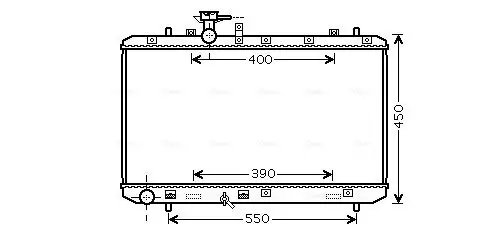 Kühler, Motorkühlung AVA QUALITY COOLING SZA2084 Bild Kühler, Motorkühlung AVA QUALITY COOLING SZA2084