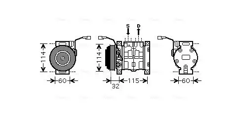 Kompressor, Klimaanlage AVA QUALITY COOLING SZAK110 Bild Kompressor, Klimaanlage AVA QUALITY COOLING SZAK110
