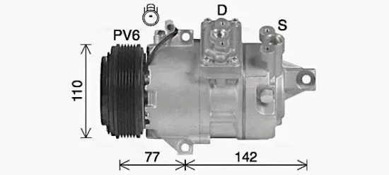 Kompressor, Klimaanlage AVA Clever Choice SZAK156 Bild Kompressor, Klimaanlage AVA Clever Choice SZAK156