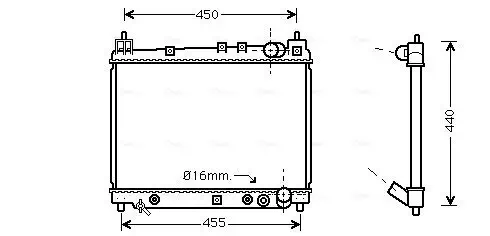 Kühler, Motorkühlung AVA QUALITY COOLING TO2259 Bild Kühler, Motorkühlung AVA QUALITY COOLING TO2259