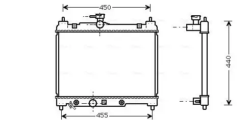 Kühler, Motorkühlung AVA QUALITY COOLING TO2287 Bild Kühler, Motorkühlung AVA QUALITY COOLING TO2287
