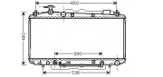 Kühler, Motorkühlung AVA QUALITY COOLING TO2300