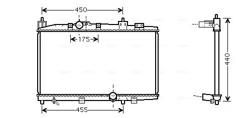 Kühler, Motorkühlung AVA QUALITY COOLING TO2318 Bild Kühler, Motorkühlung AVA QUALITY COOLING TO2318