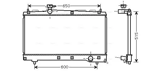 Kühler, Motorkühlung AVA QUALITY COOLING TO2331 Bild Kühler, Motorkühlung AVA QUALITY COOLING TO2331