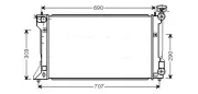 Kühler, Motorkühlung AVA QUALITY COOLING TO2332