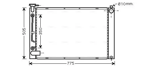 Kühler, Motorkühlung AVA QUALITY COOLING TO2343