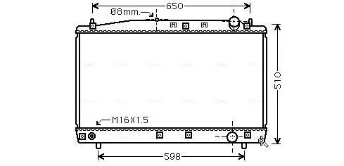 Kühler, Motorkühlung AVA QUALITY COOLING TO2366