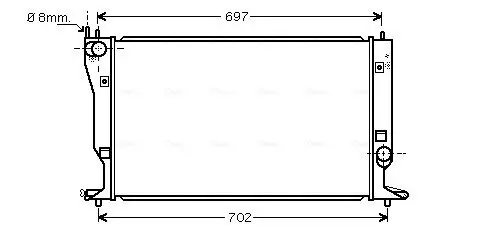 Kühler, Motorkühlung AVA QUALITY COOLING TO2398
