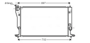 Kühler, Motorkühlung AVA QUALITY COOLING TO2398