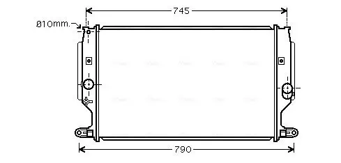 Kühler, Motorkühlung AVA QUALITY COOLING TO2402 Bild Kühler, Motorkühlung AVA QUALITY COOLING TO2402