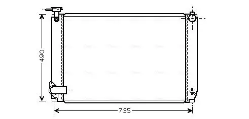 Kühler, Motorkühlung AVA QUALITY COOLING TO2462