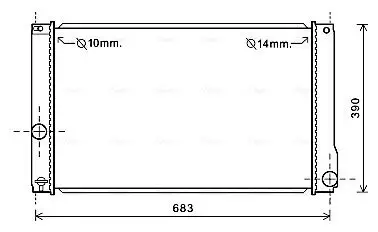 Kühler, Motorkühlung AVA QUALITY COOLING TO2608 Bild Kühler, Motorkühlung AVA QUALITY COOLING TO2608
