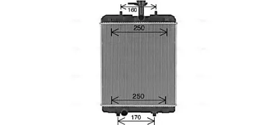 Kühler, Motorkühlung AVA QUALITY COOLING TO2764 Bild Kühler, Motorkühlung AVA QUALITY COOLING TO2764