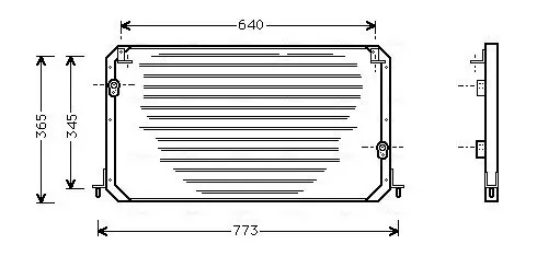 Kondensator, Klimaanlage AVA QUALITY COOLING TO5224