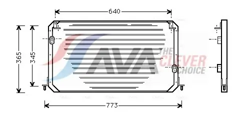 Kondensator, Klimaanlage AVA QUALITY COOLING TO5224 Bild Kondensator, Klimaanlage AVA QUALITY COOLING TO5224
