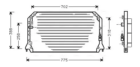 Kondensator, Klimaanlage AVA QUALITY COOLING TO5254