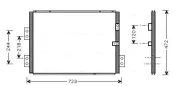 Kondensator, Klimaanlage AVA QUALITY COOLING TO5277