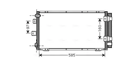 Kondensator, Klimaanlage AVA QUALITY COOLING TO5395D