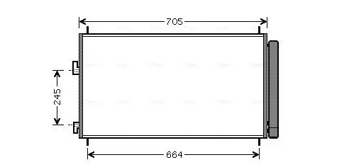 Kondensator, Klimaanlage AVA QUALITY COOLING TO5410D Bild Kondensator, Klimaanlage AVA QUALITY COOLING TO5410D