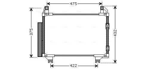 Kondensator, Klimaanlage AVA QUALITY COOLING TO5413D