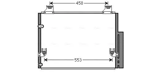 Kondensator, Klimaanlage AVA QUALITY COOLING TO5563D Bild Kondensator, Klimaanlage AVA QUALITY COOLING TO5563D