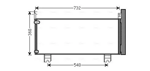 Kondensator, Klimaanlage AVA QUALITY COOLING TO5660D Bild Kondensator, Klimaanlage AVA QUALITY COOLING TO5660D