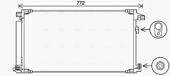 Kondensator, Klimaanlage AVA QUALITY COOLING TO5741D Bild Kondensator, Klimaanlage AVA QUALITY COOLING TO5741D