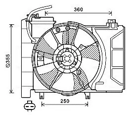 Lüfter, Motorkühlung 12 V AVA QUALITY COOLING TO7647