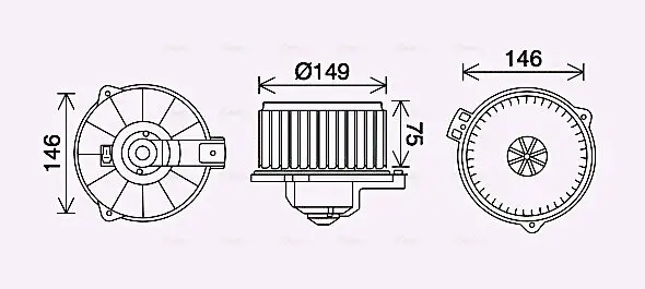 Innenraumgebläse 12 V AVA QUALITY COOLING TO8735