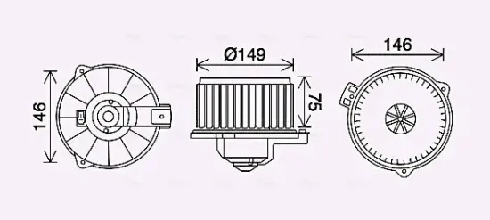 Innenraumgebläse 12 V AVA QUALITY COOLING TO8735 Bild Innenraumgebläse 12 V AVA QUALITY COOLING TO8735