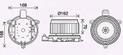 Innenraumgebläse 14 V AVA QUALITY COOLING TO8740