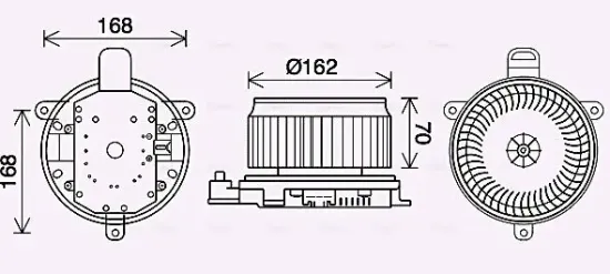 Innenraumgebläse 14 V AVA QUALITY COOLING TO8740 Bild Innenraumgebläse 14 V AVA QUALITY COOLING TO8740