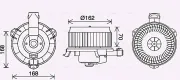 Innenraumgebläse 12 V AVA QUALITY COOLING TO8743