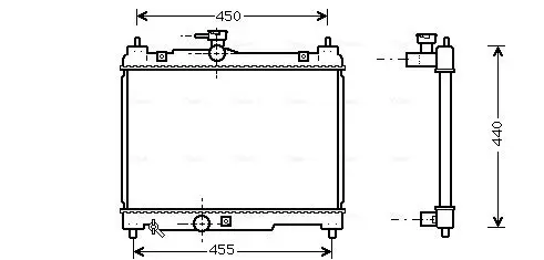 Kühler, Motorkühlung AVA QUALITY COOLING TOA2251