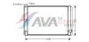 Kühler, Motorkühlung AVA QUALITY COOLING TOA2400