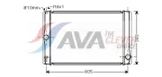 Kühler, Motorkühlung AVA QUALITY COOLING TOA2400