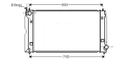 Kühler, Motorkühlung AVA QUALITY COOLING TOA2403