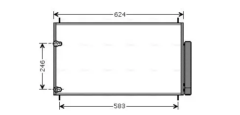 Kondensator, Klimaanlage AVA QUALITY COOLING TOA5405D