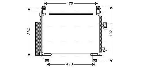 Kondensator, Klimaanlage AVA QUALITY COOLING TOA5407D Bild Kondensator, Klimaanlage AVA QUALITY COOLING TOA5407D