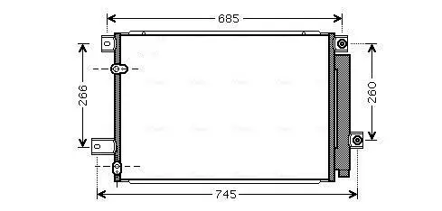 Kondensator, Klimaanlage AVA QUALITY COOLING TOA5409D