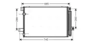 Kondensator, Klimaanlage AVA QUALITY COOLING TOA5409D